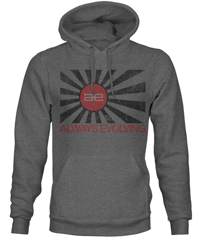 AE Distressed Flag Heavyweight Pullover Hoodie Grey