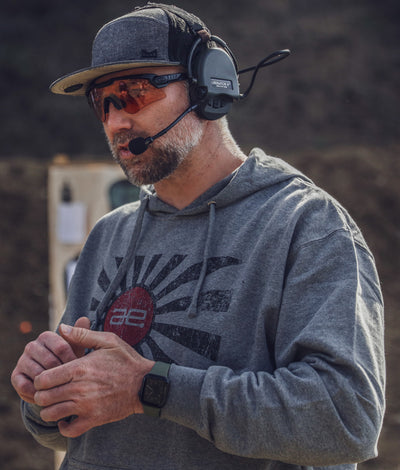 AE Distressed Flag Heavyweight Pullover Hoodie Grey