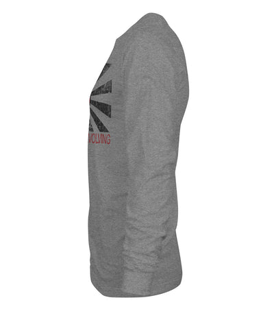 AE Distressed Flag Long Sleeve Grey