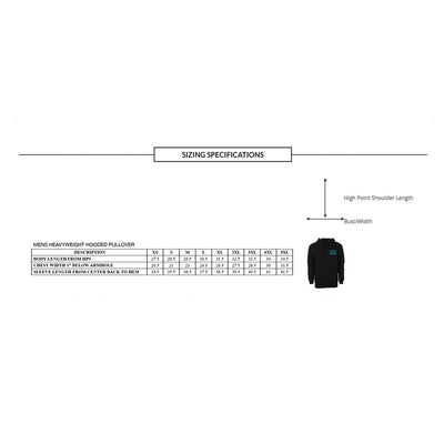 AE Distressed Teal Flag Ultra Heavyweight Pullover Hoodie Black