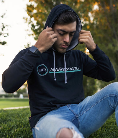 AE Team Logo Lightweight Pullover Hoodie Black