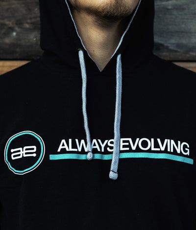 AE Team Logo Lightweight Pullover Hoodie Black