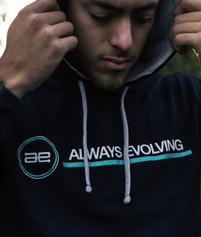 AE Team Logo Lightweight Pullover Hoodie Black