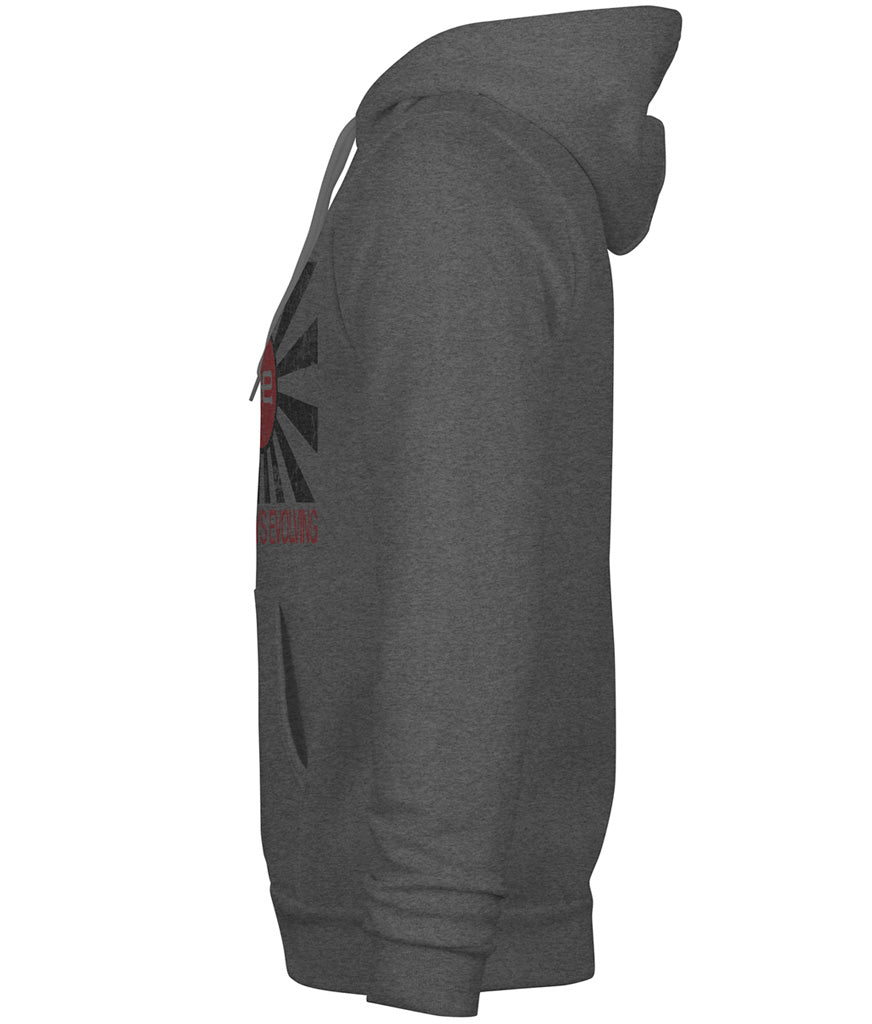 AE Distressed Flag Heavyweight Pullover Hoodie Grey